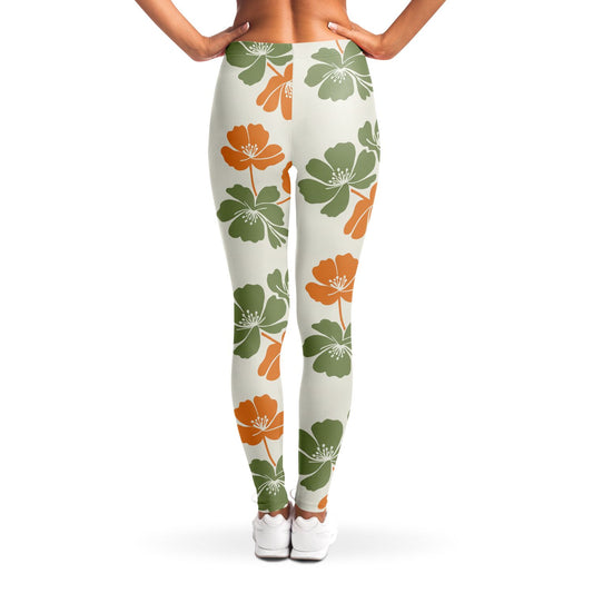 Floral Breeze Leggings, back, on model