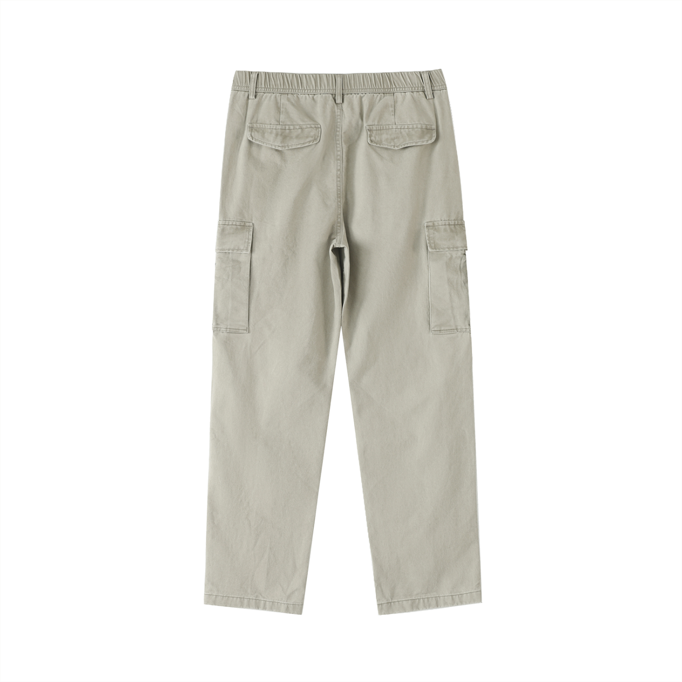Scrunch Waist Cargo Pants in Light Gray alternate view by Rave Uniform