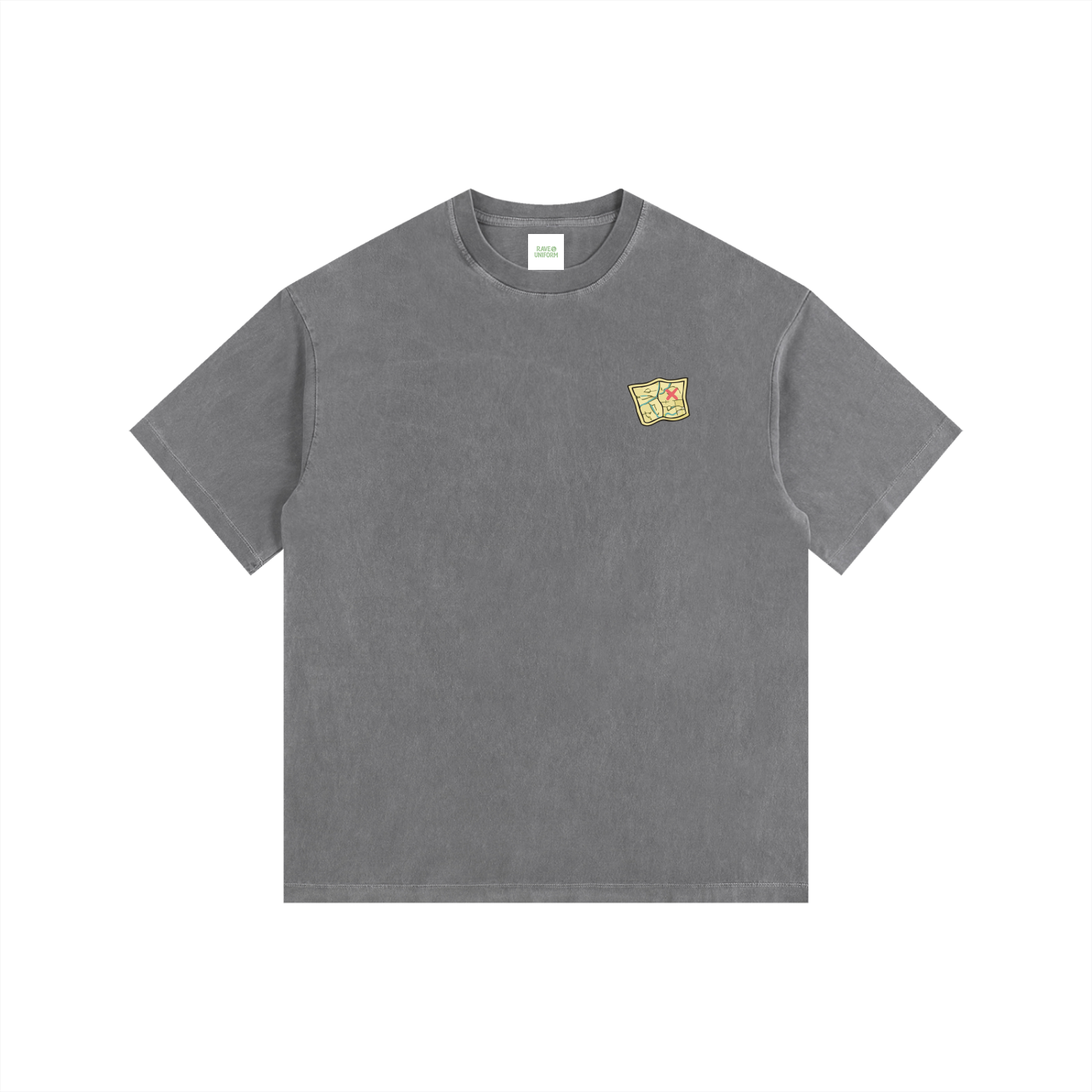 Side Quest Oversized T-Shirt in Gray side view by Rave Uniform