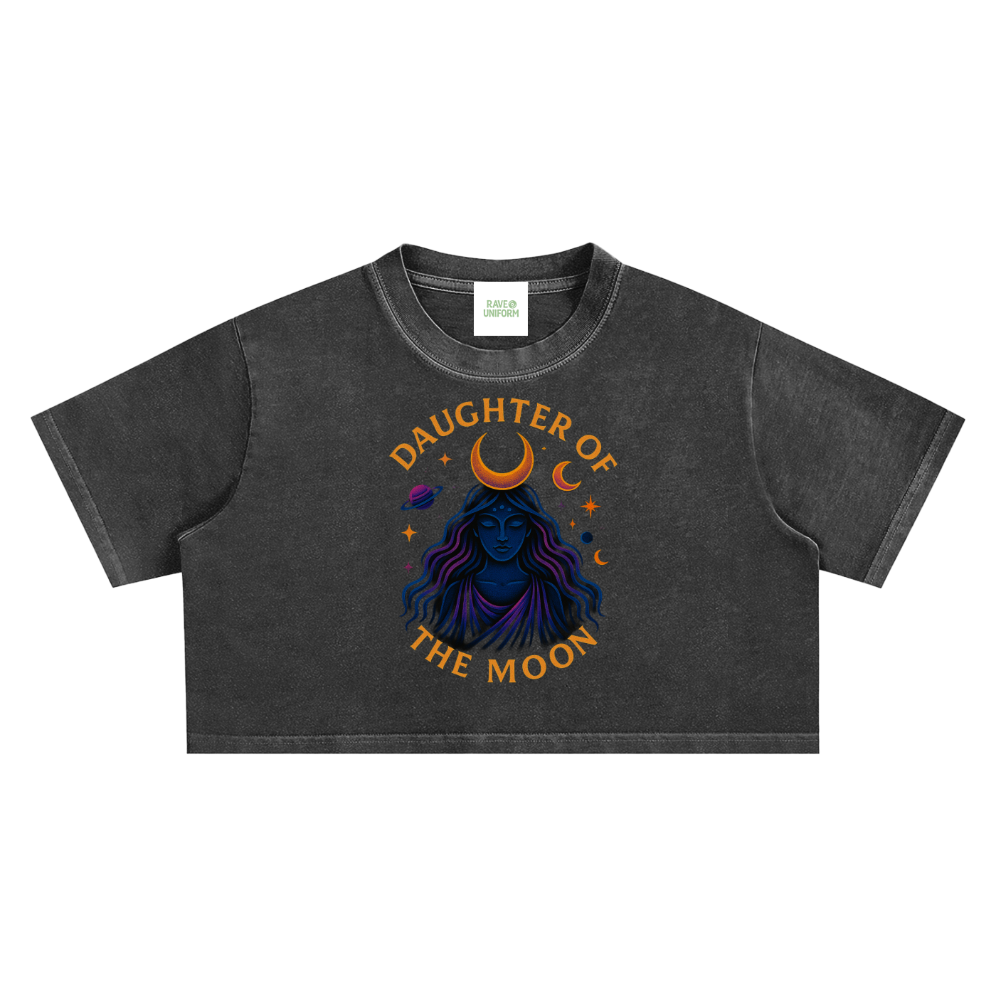 Daughter of The Moon Crop Top - Rave Streetwear View