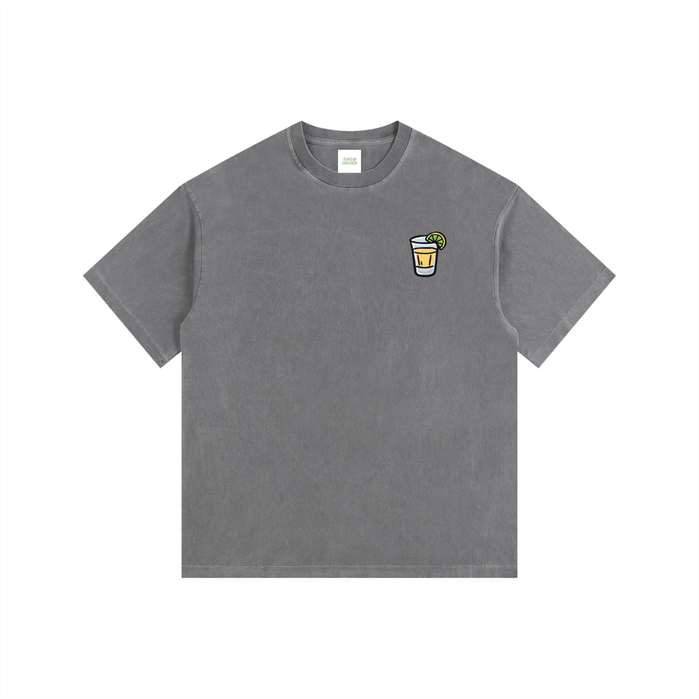 Techno & Tequila Oversized T-Shirt in Gray by Rave Uniform