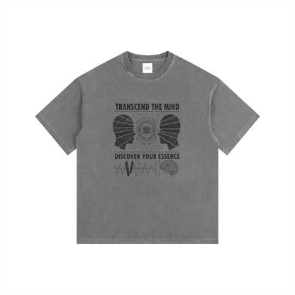 Free The Mind Oversized T-Shirt in Gray by Rave Uniform