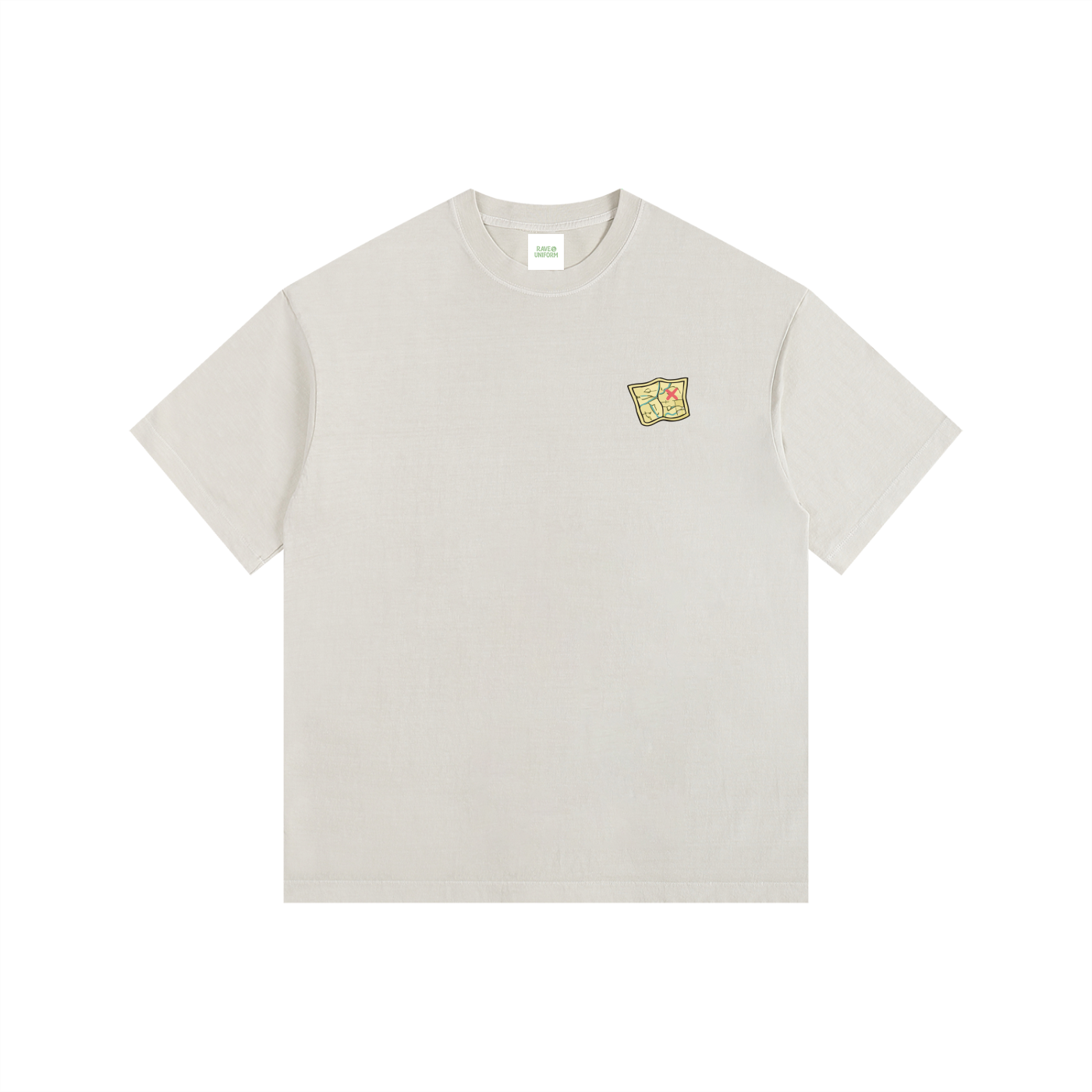 Side Quest Oversized T-Shirt in Light Apricot side view by Rave Uniform