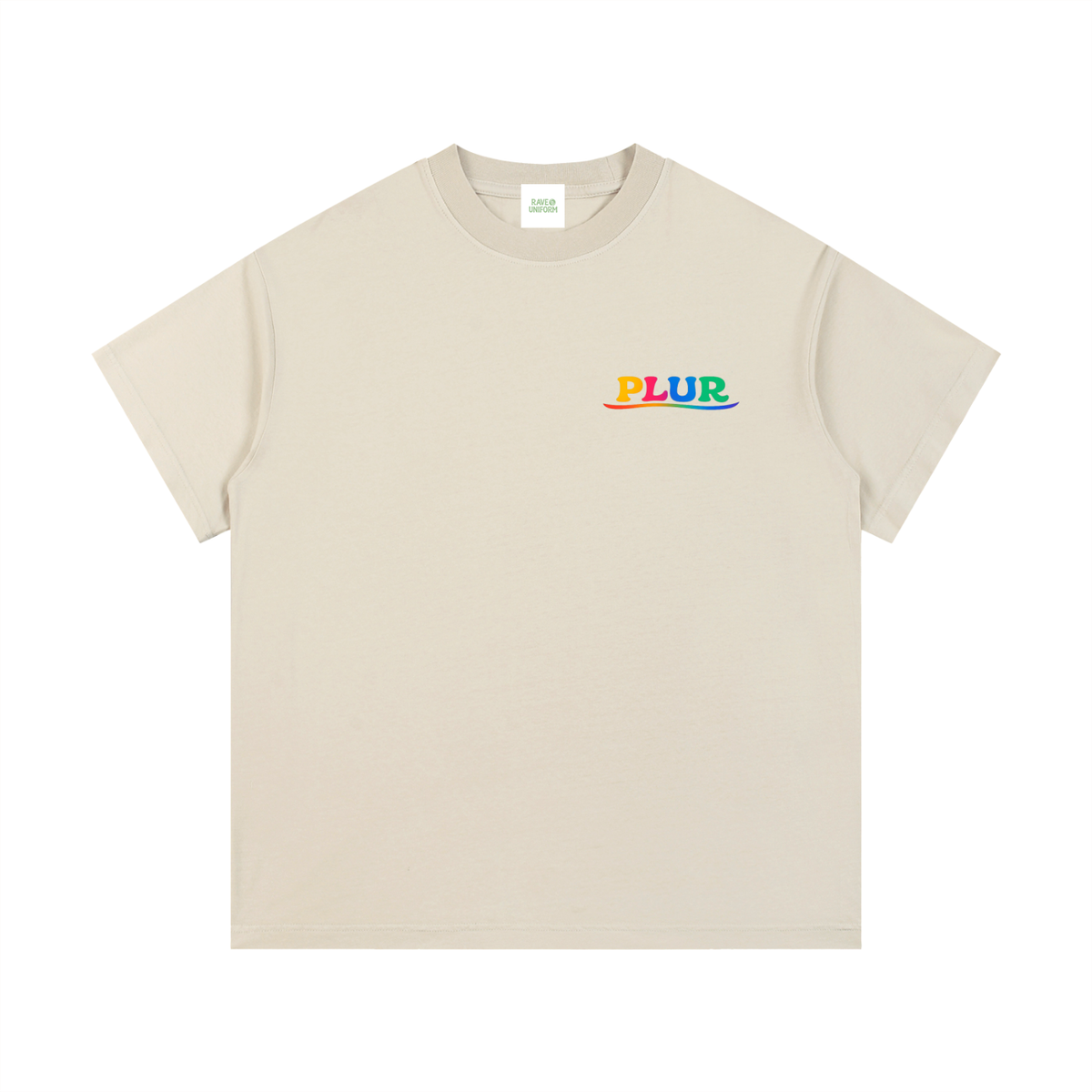 PLUR T-Shirt in Light Apricot by Rave Uniform