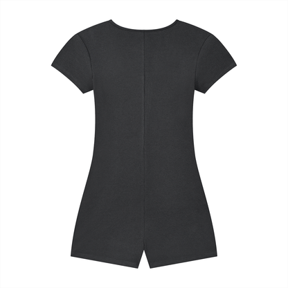 Breathable Tie-Waist Romper - Rave Uniform Detail View
