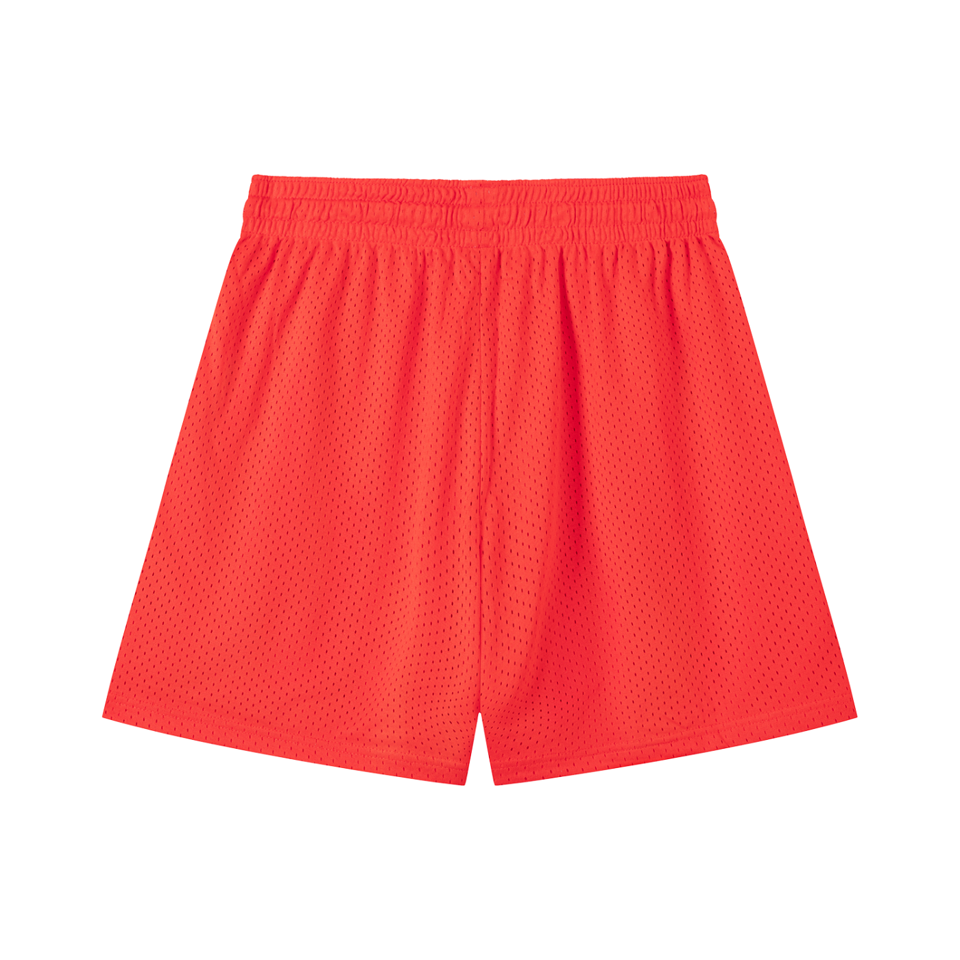 Vinyl Love Mesh Shorts in Orange detail view by Rave Uniform