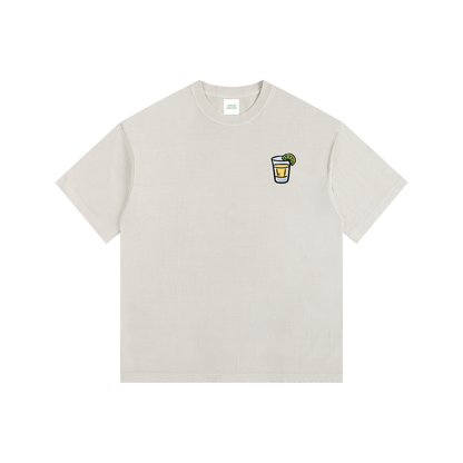 Techno & Tequila Oversized T-Shirt in Light Apricot by Rave Uniform