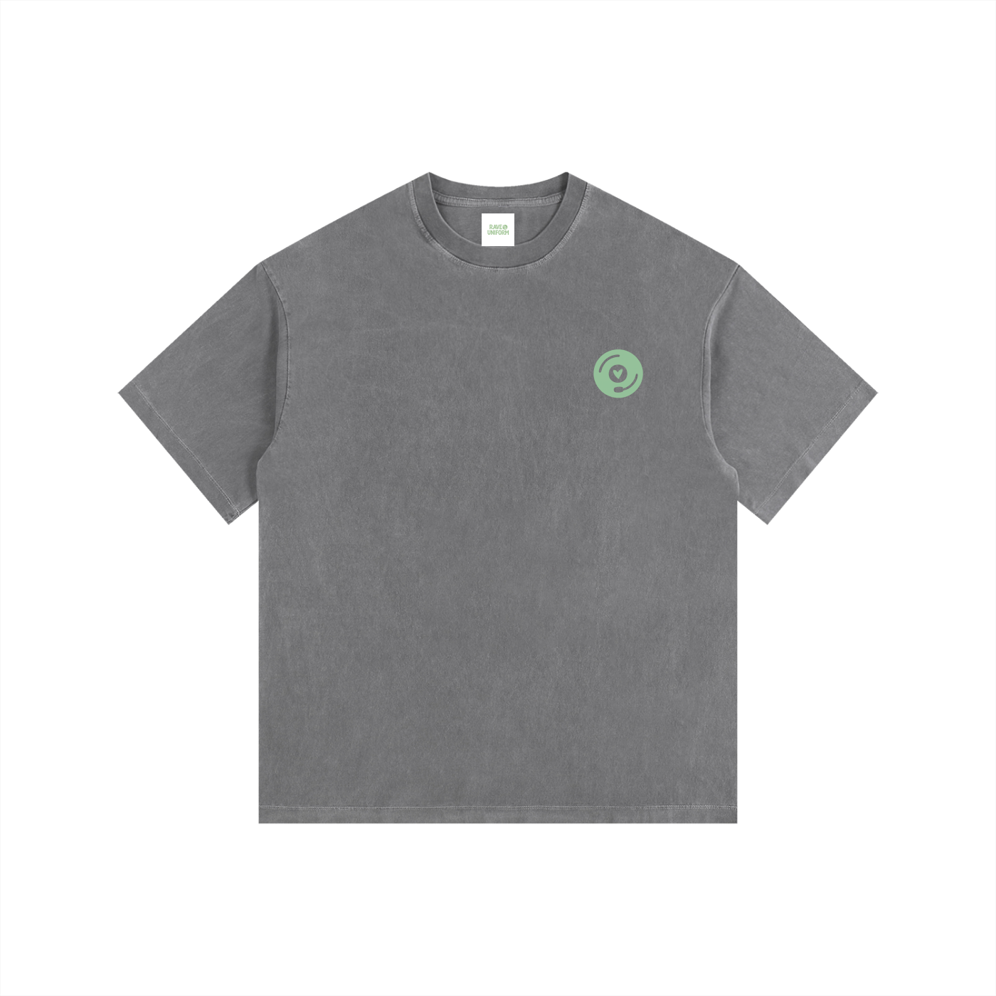 Vinyl Love Oversized T-Shirt in Gray by Rave Uniform