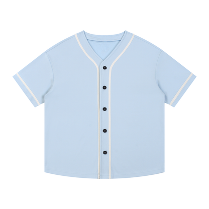 Contrast Piped Button-Up Jersey