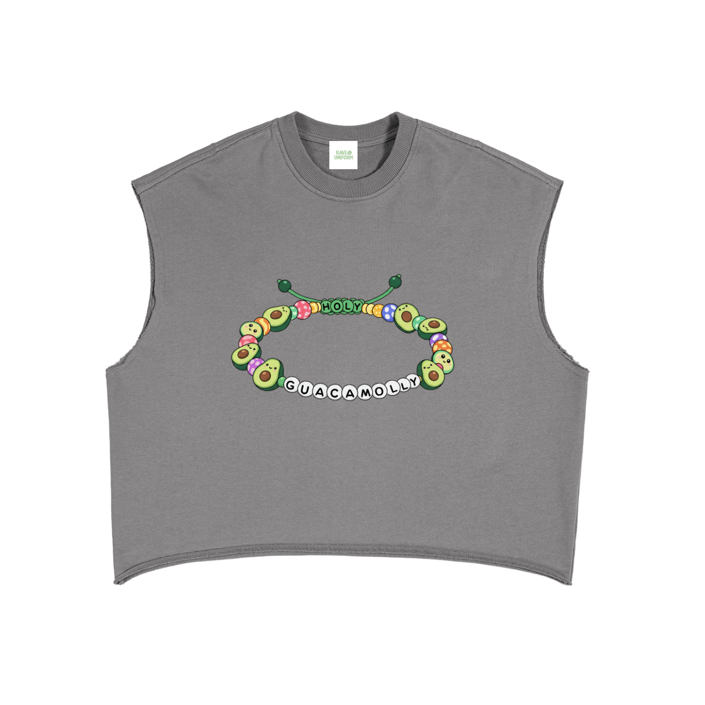 Holy Guacamolly Boxy Tank Top - Rave Streetwear View