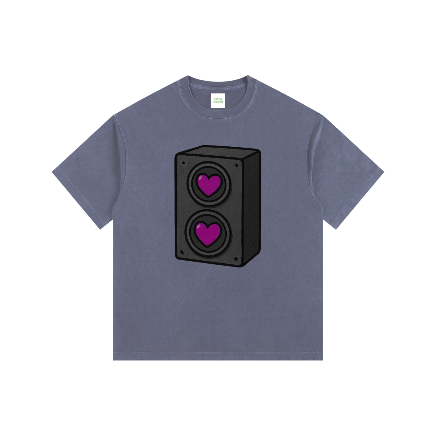 Bass Love Oversized T-Shirt - Rave Uniform Detail View