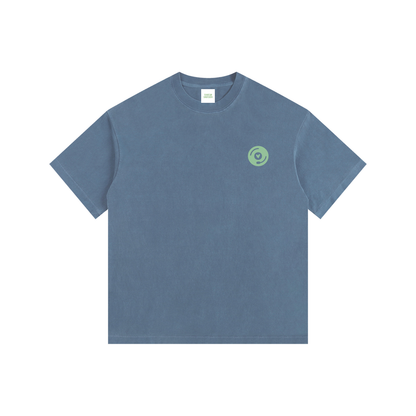 Vinyl Love Oversized T-Shirt in Royal Blue detail view by Rave Uniform