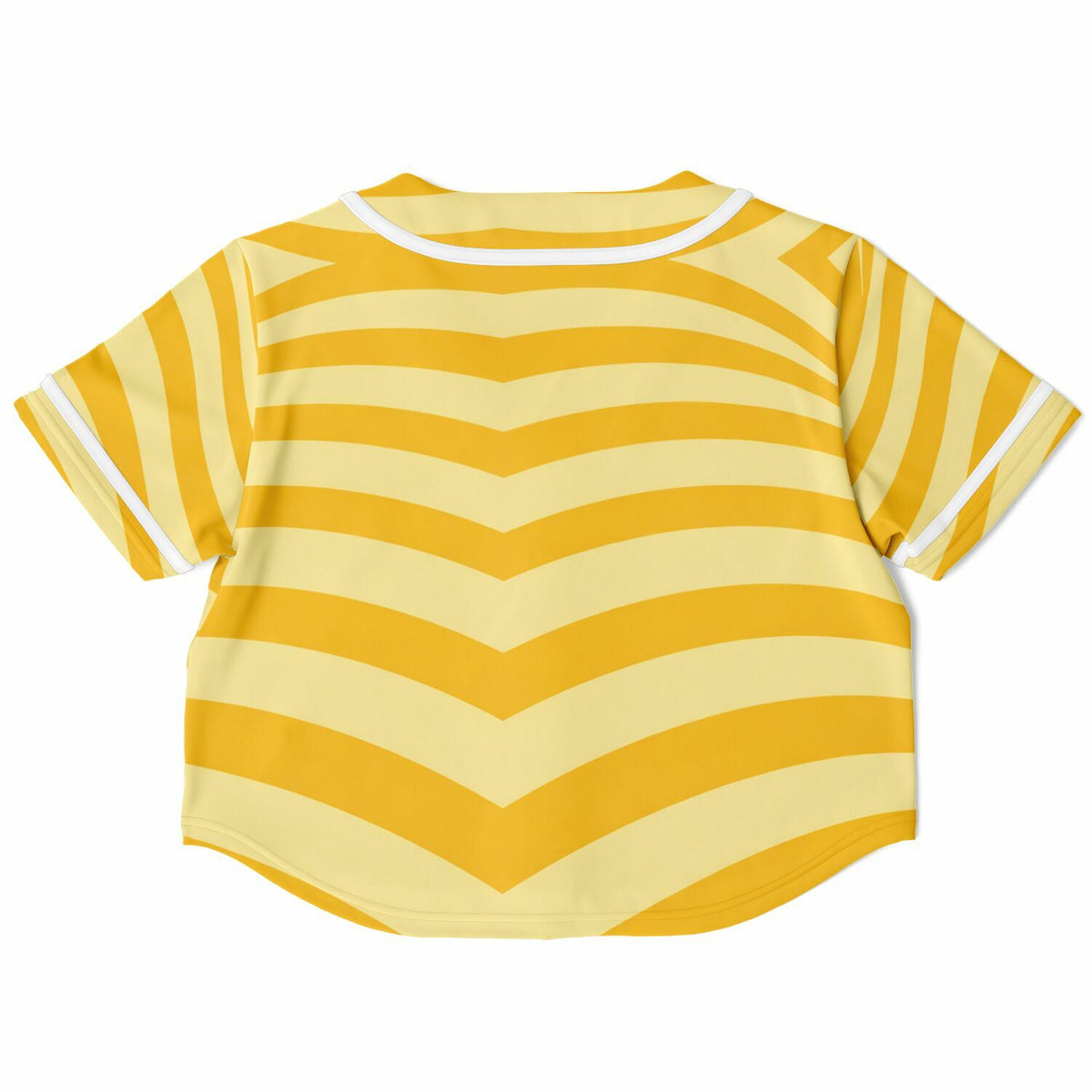 Banana Split Cropped Baseball Jersey, back, flat lay