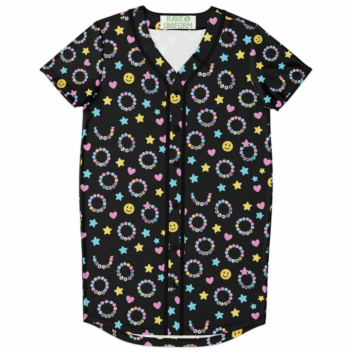Kandi Baseball Jersey Dress, front, flat lay