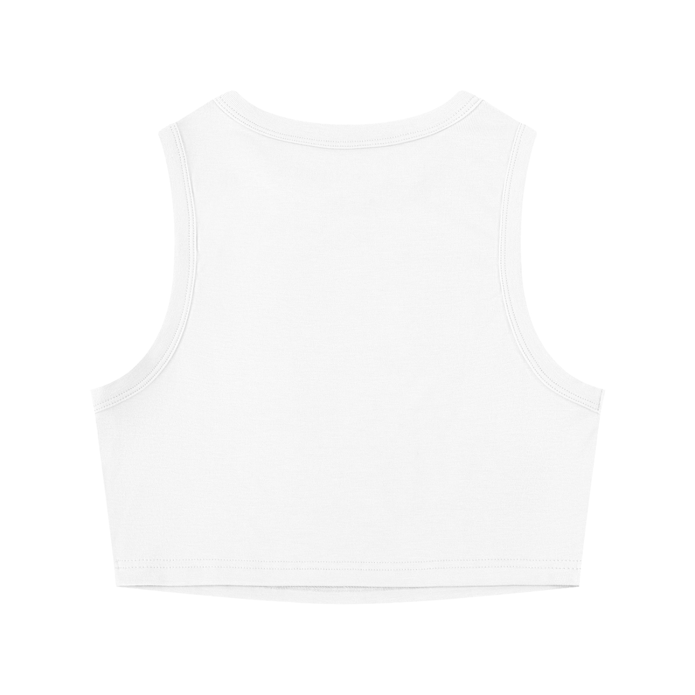 Crewneck Cropped Tank Top - Rave Uniform Detail View