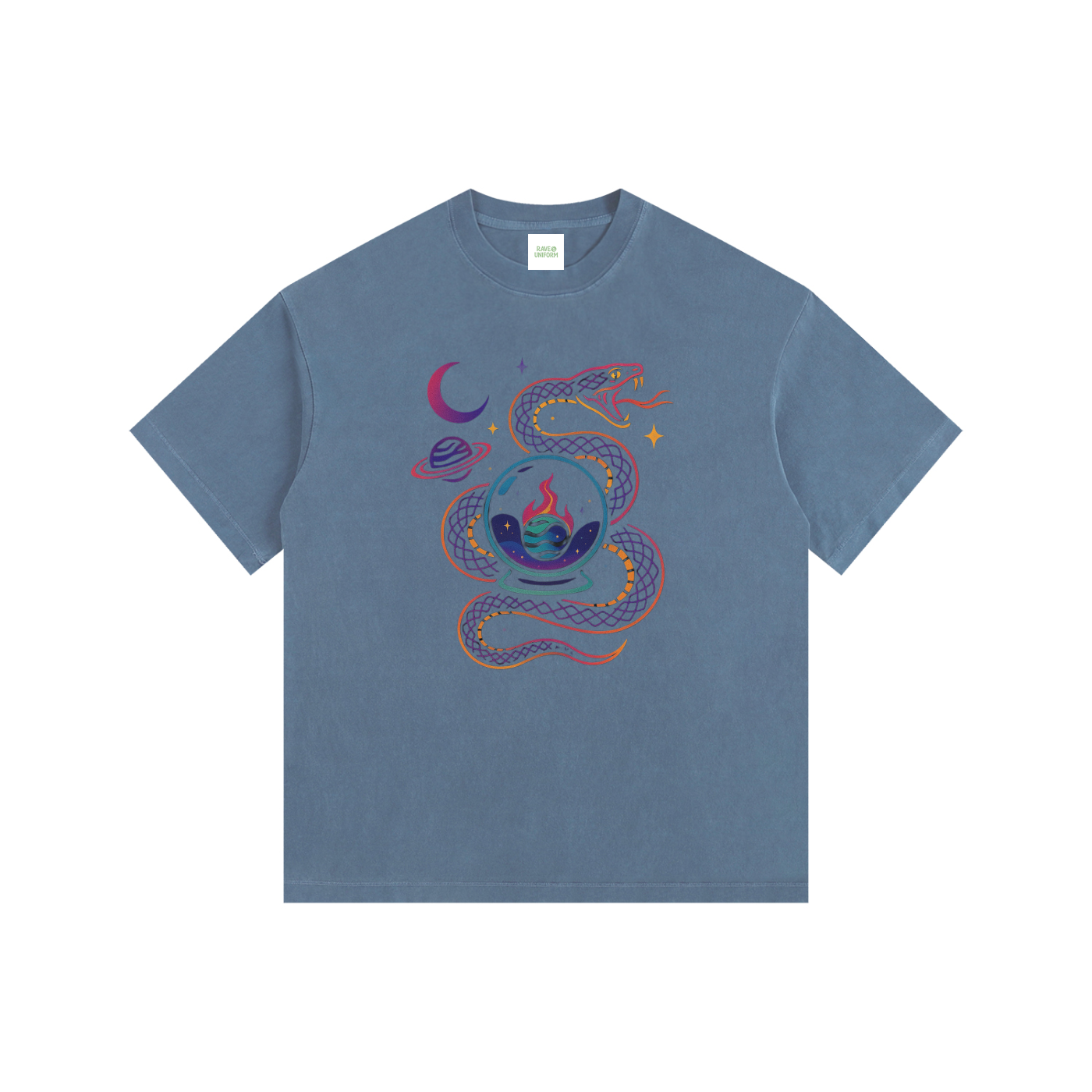 World Eater Oversized T-Shirt in Royal Blue by Rave Uniform