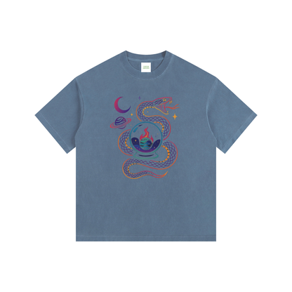 World Eater Oversized T-Shirt in Royal Blue by Rave Uniform