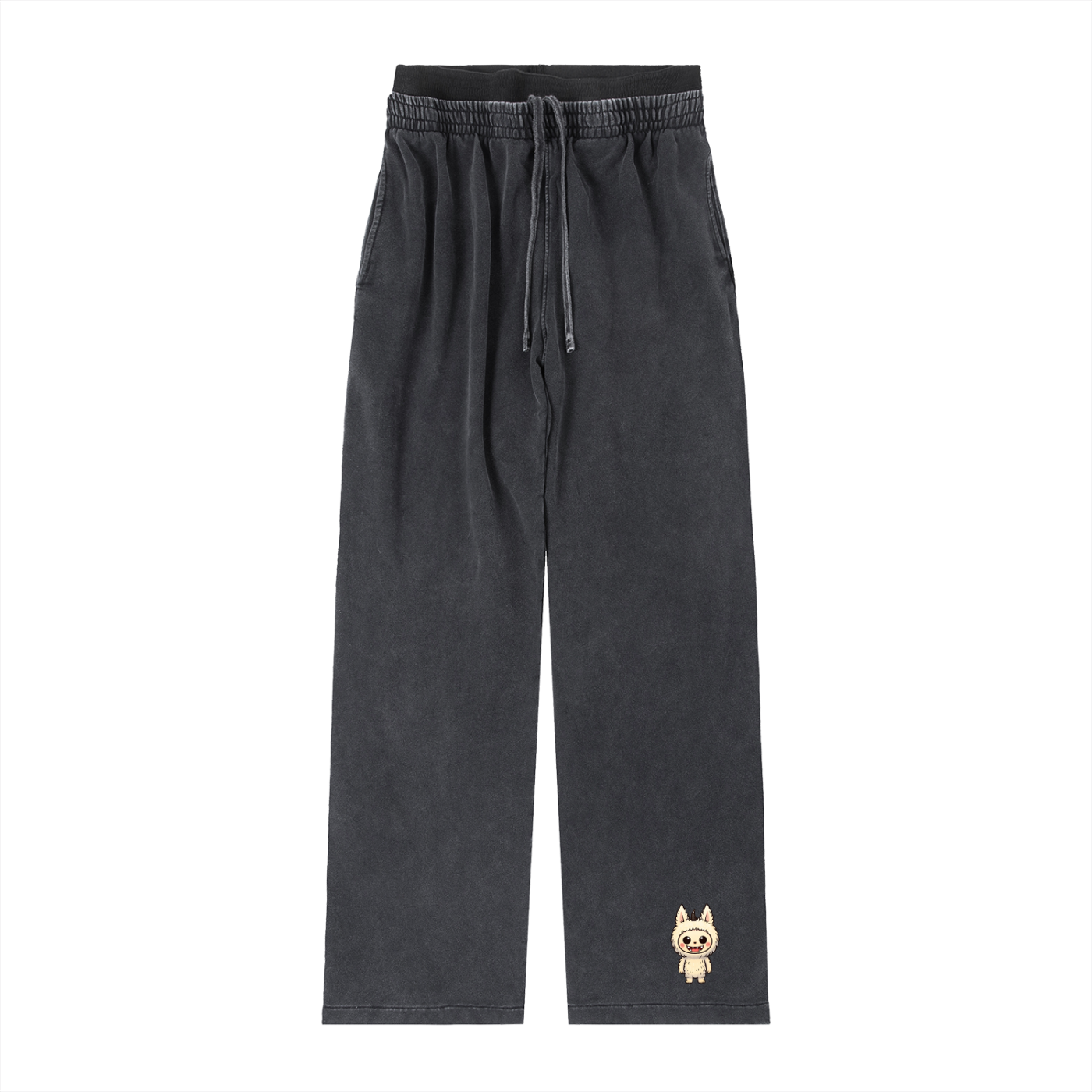 Labubu Waist Pants in Washed Black by Rave Uniform