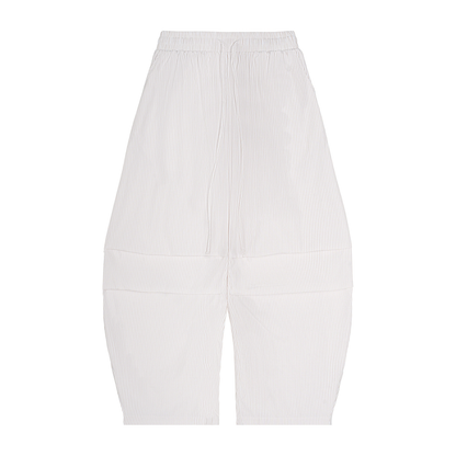 Striped Oversized Barrel Pants in Apricot by Rave Uniform