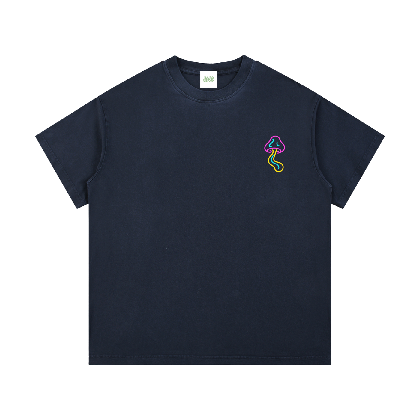 Glowing Mushroom T-Shirt - Rave Uniform Detail View