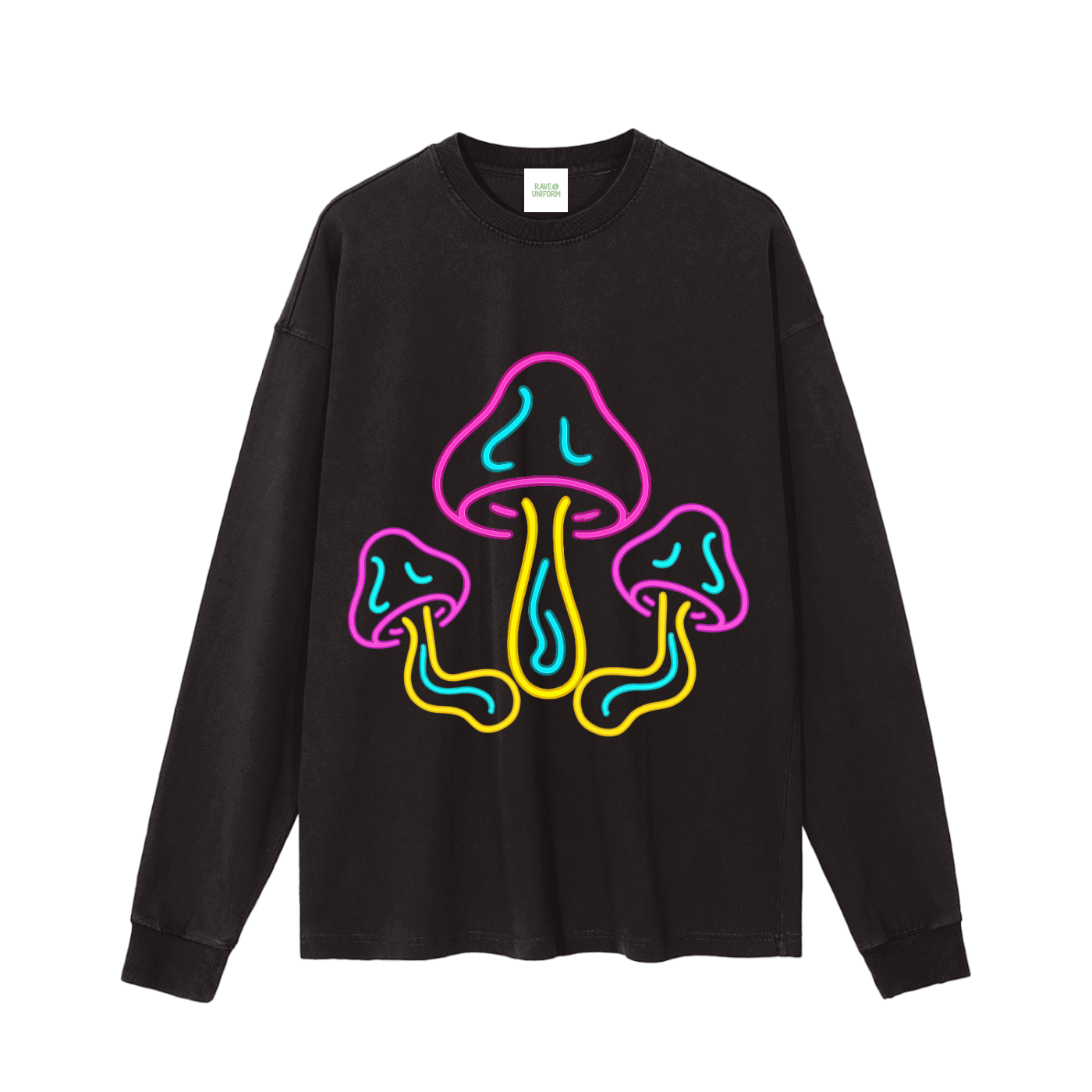 Glowing Mushroom Long Sleeve T-Shirt