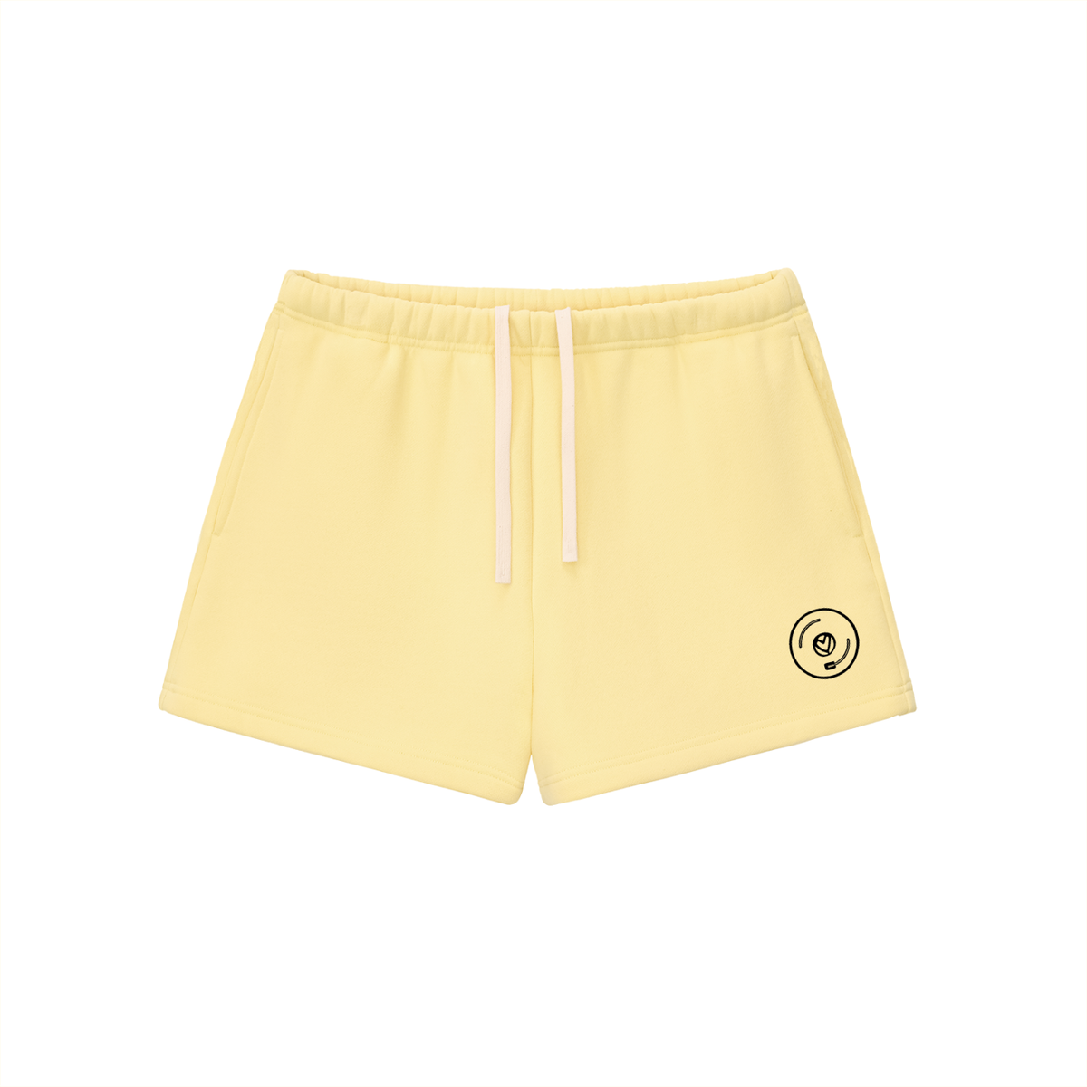 Vinyl Love Fleece Sweatshorts in Yellow by Rave Uniform