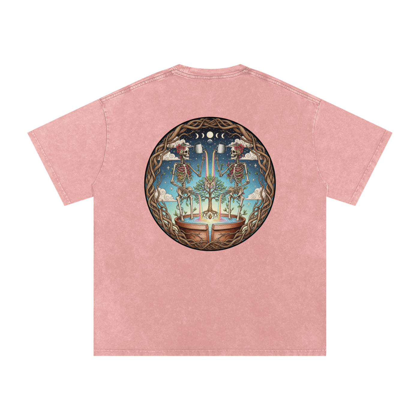 Flower Friends Oversized Vintage T-Shirt - Rave Uniform Detail View