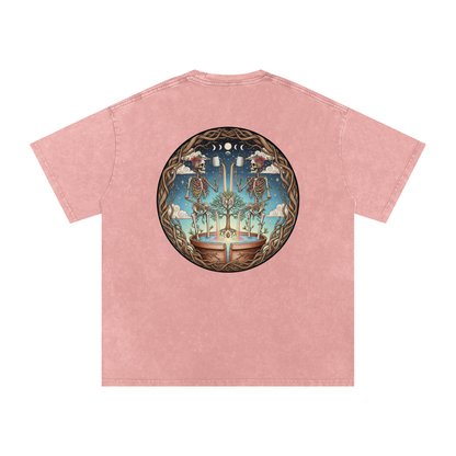 Flower Friends Oversized Vintage T-Shirt - Rave Uniform Detail View