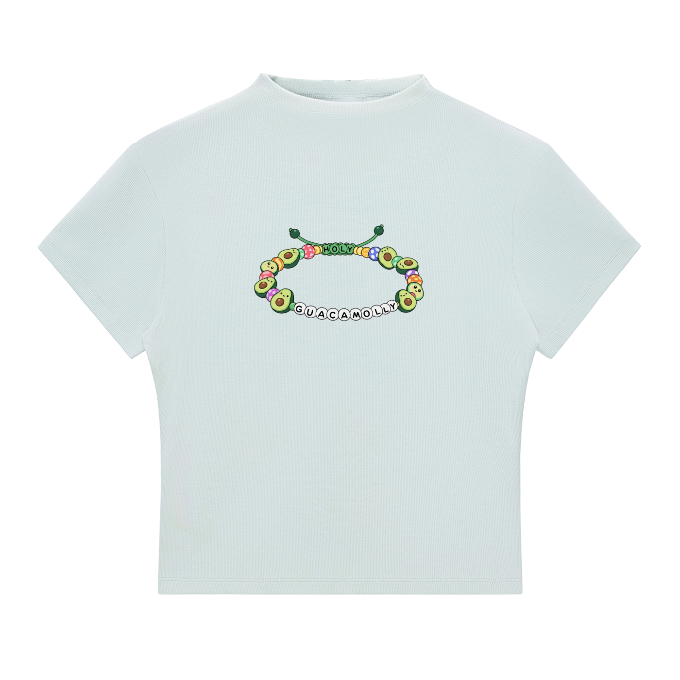 Holy Guacamolly Slim Fit T-Shirt in Water Blue by Rave Uniform
