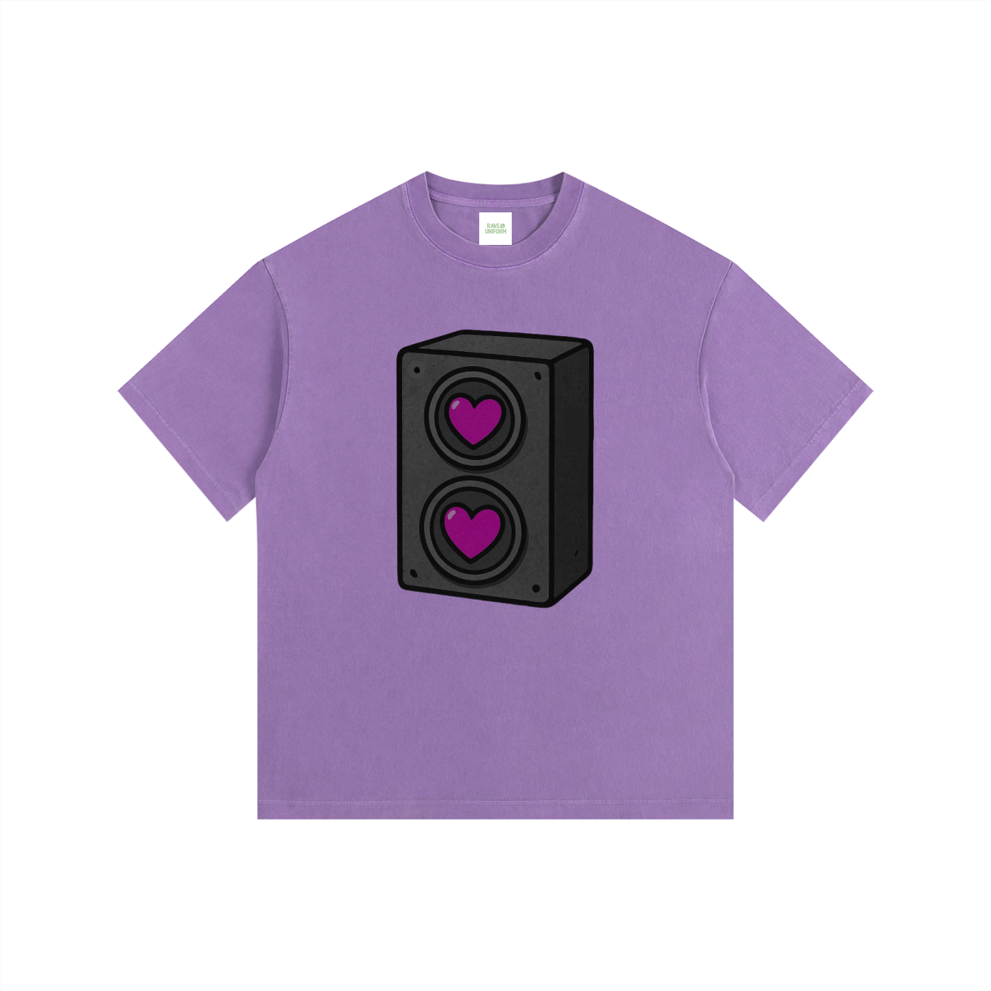 Bass Love Oversized T-Shirt - Rave Uniform Detail View
