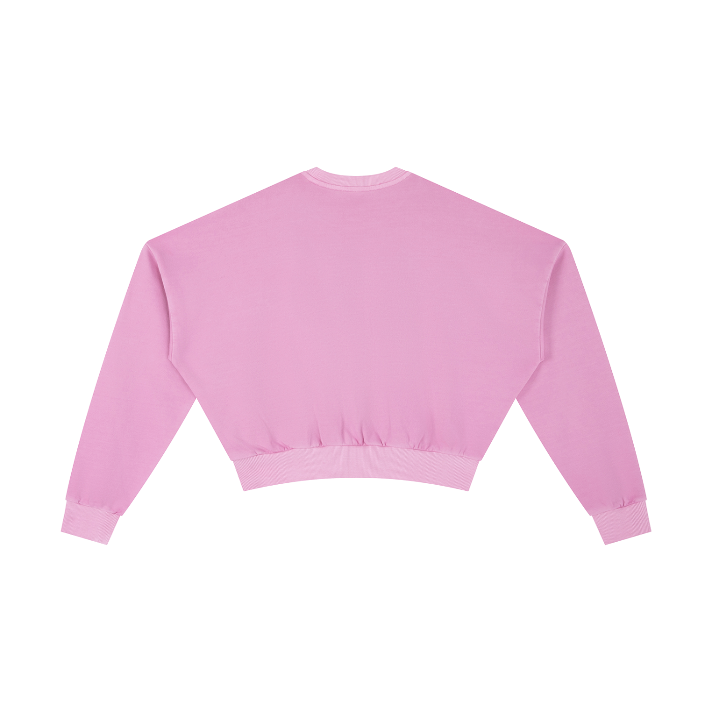 Smiley Cropped Clinched Waist Sweater in Apricot alternate view by Rave Uniform