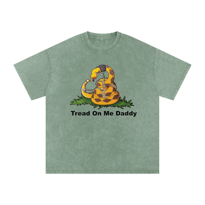 Tread On Me Oversized Vintage T-Shirt in Bean Green by Rave Uniform