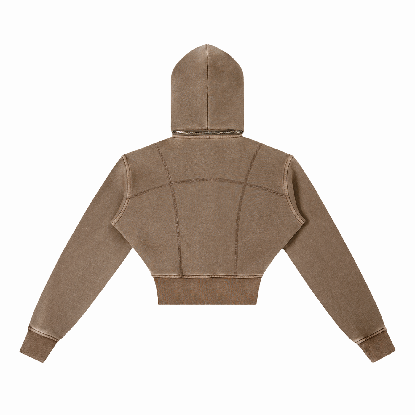 Vinyl Love Cropped Fleece Hoodie - Rave Uniform Detail View