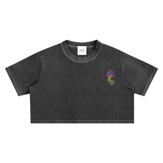 Glowing Mushroom Crop Top