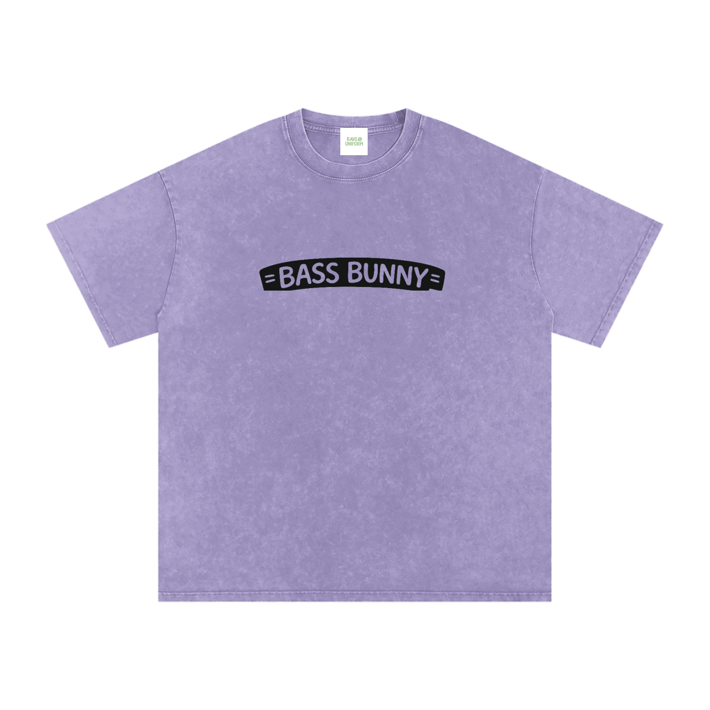 Bass Bunny Oversized Vintage T-Shirt in Light Purple by Rave Uniform