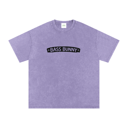 Bass Bunny Oversized Vintage T-Shirt in Light Purple by Rave Uniform