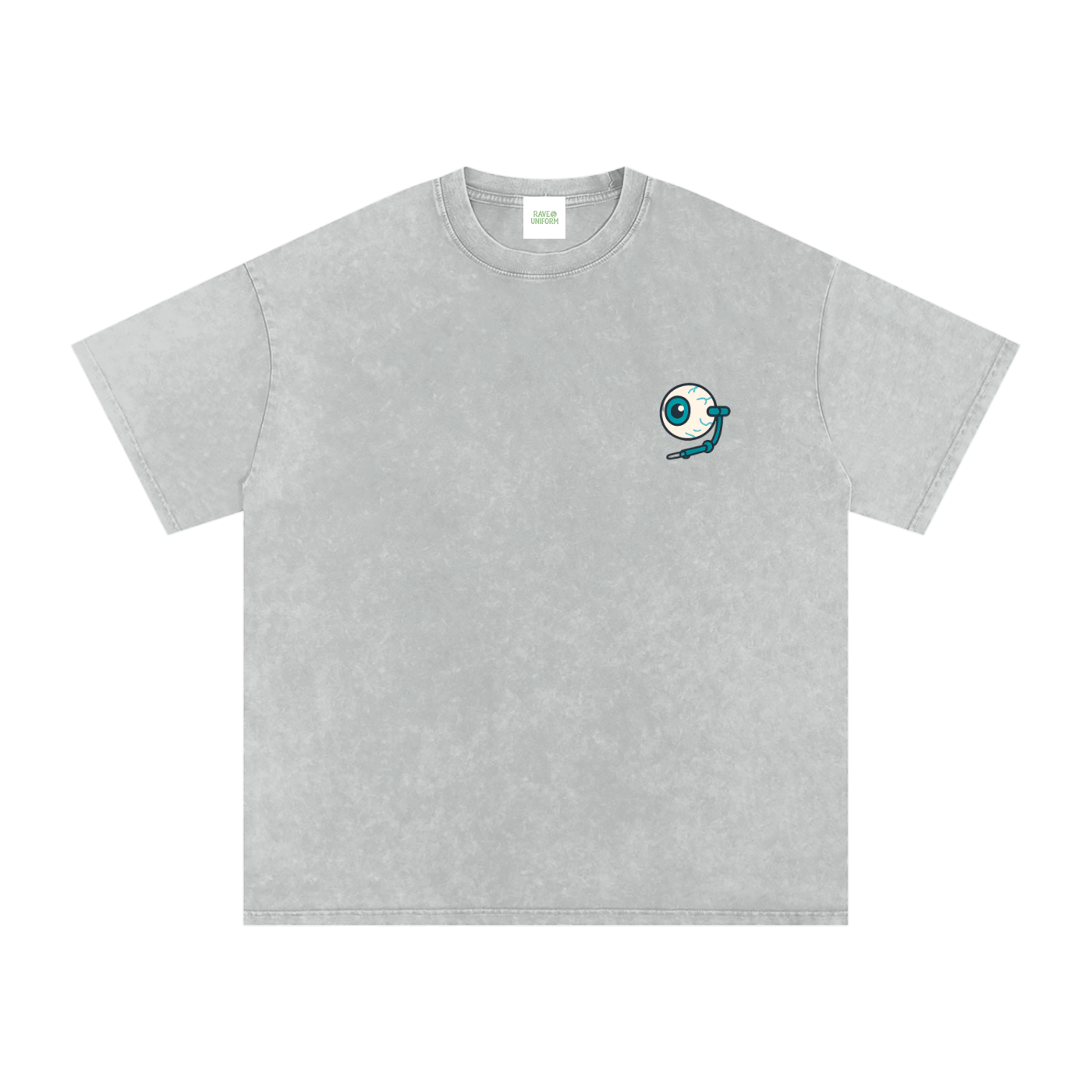 Raver Anatomy Oversized Vintage T-Shirt in Light Gray by Rave Uniform