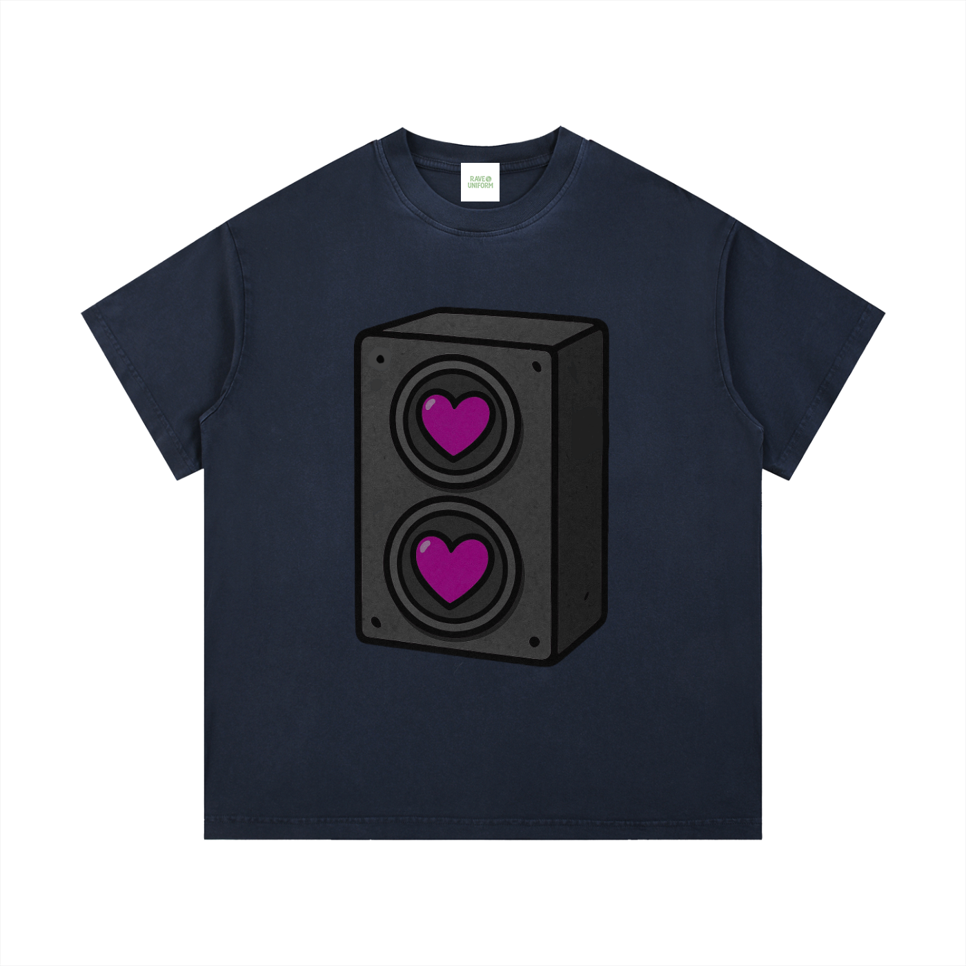 Bass Love T-Shirt in Royal Blue detail view by Rave Uniform