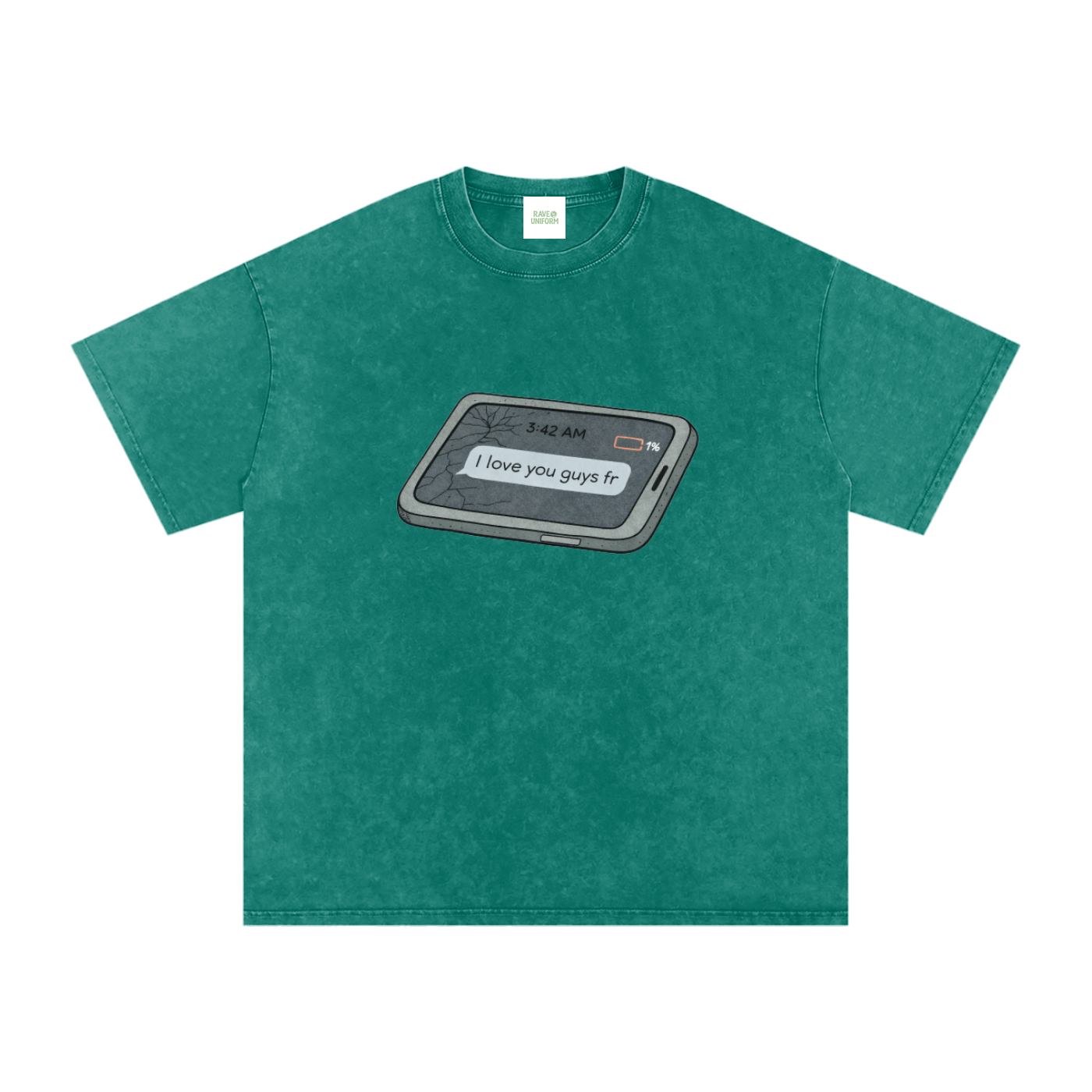 Love U Oversized Vintage T-Shirt - Rave Uniform Detail View
