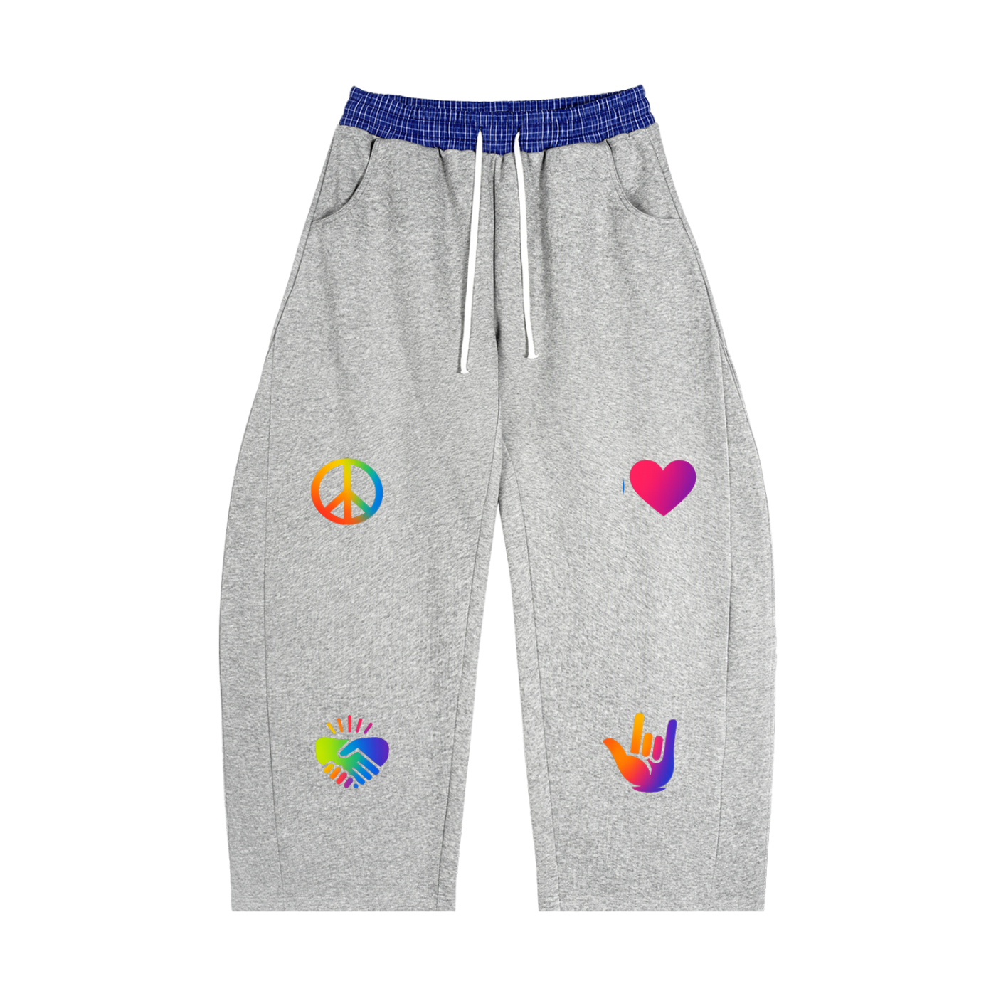 PLUR Barrel Sweatpants in Flower Gray by Rave Uniform