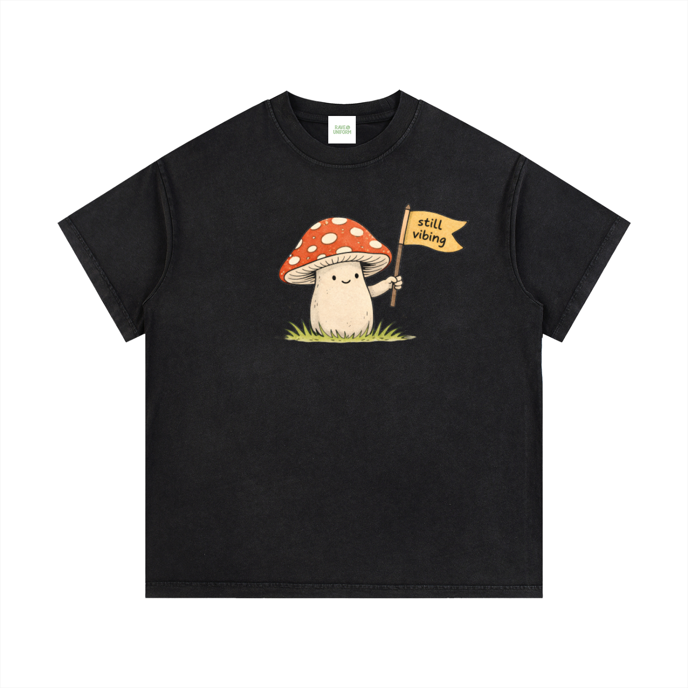 Still Vibin' T-Shirt in Black by Rave Uniform