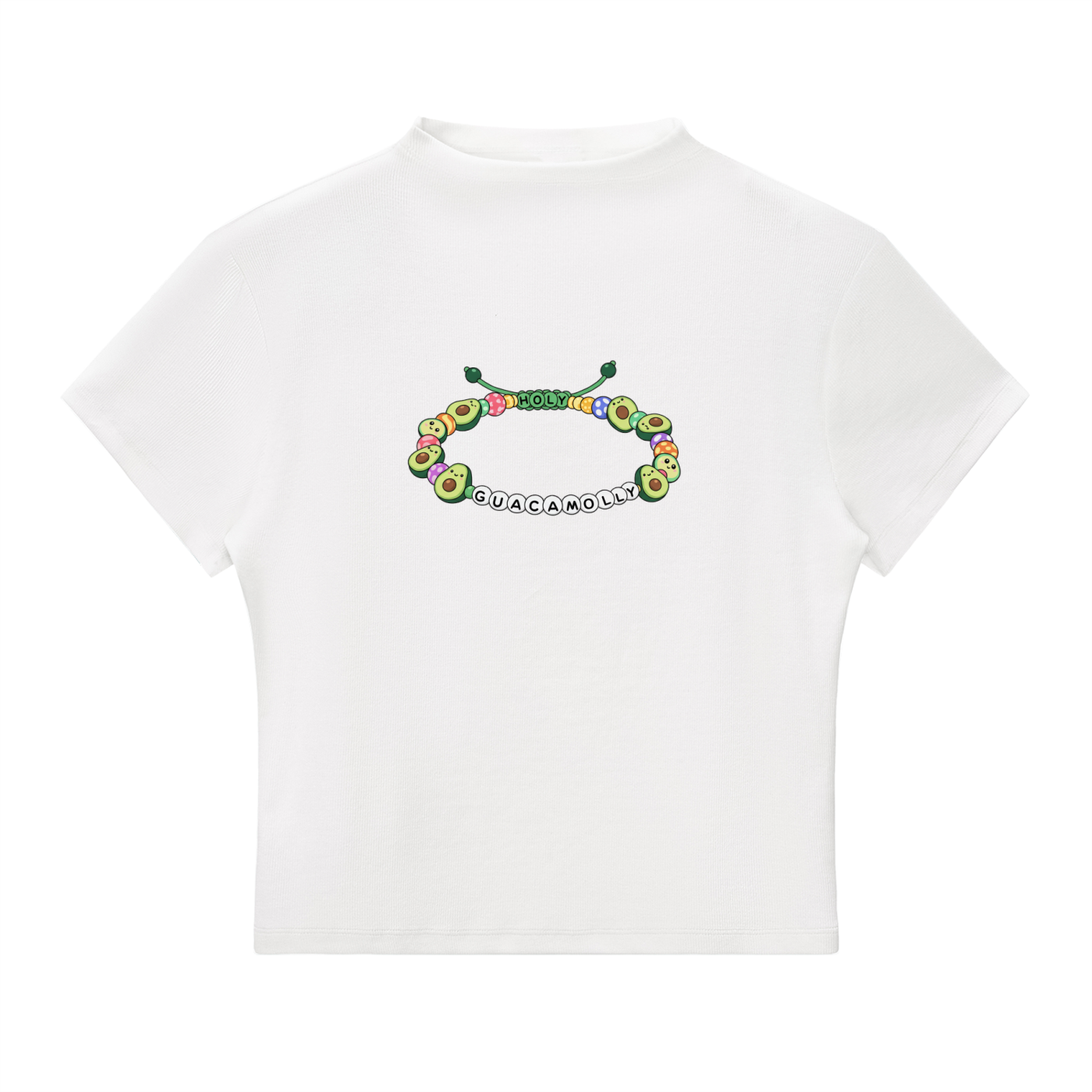 Holy Guacamolly Slim Fit T-Shirt in White by Rave Uniform