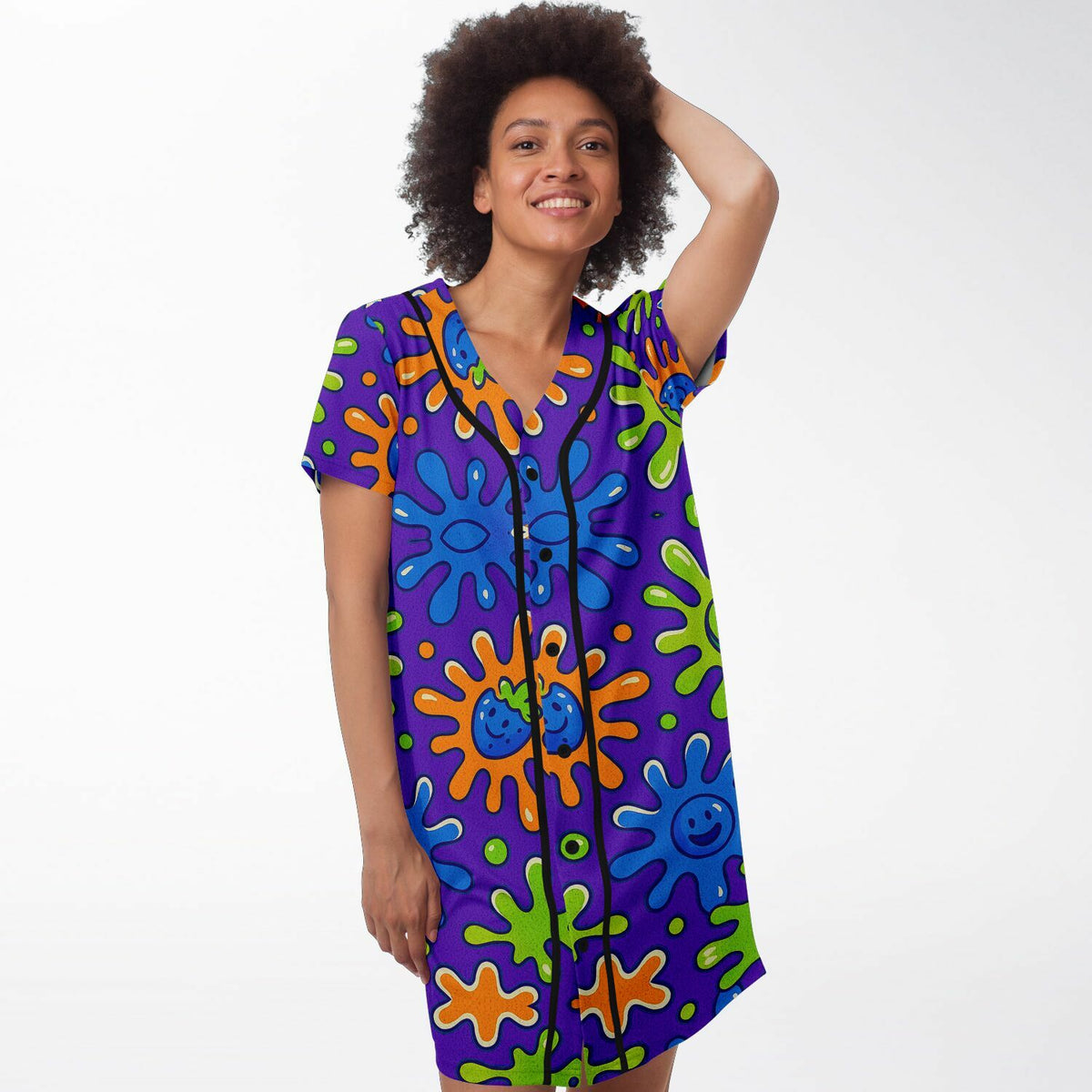 Capri Sun Baseball Jersey Dress, front, on model