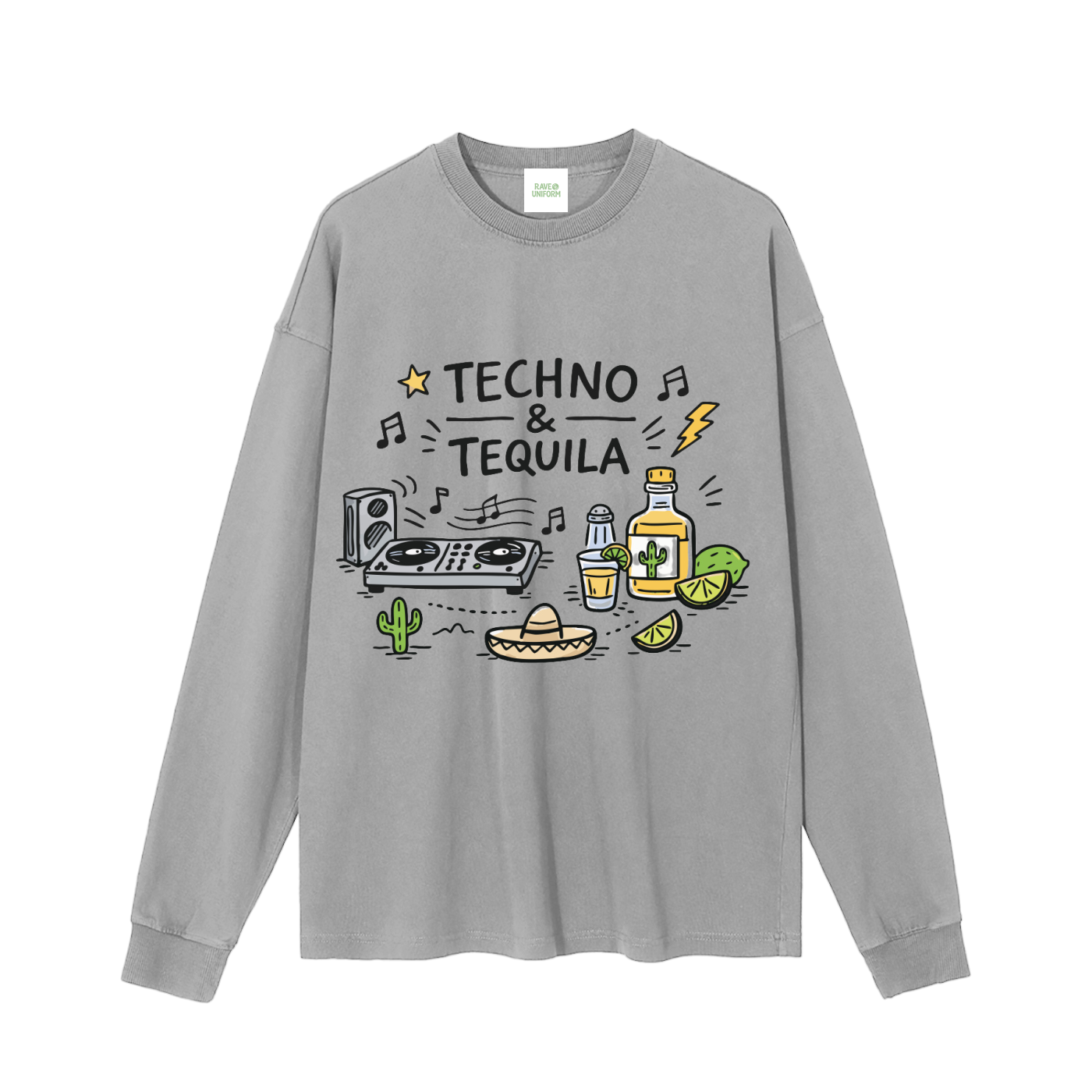 Techno & Tequila Long Sleeve T-Shirt