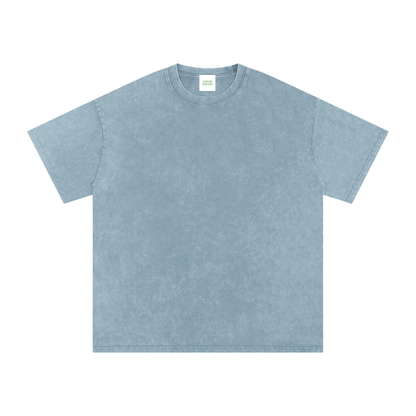 Free Mind Oversized Vintage T-Shirt in Blue Jeans detail view by Rave Uniform