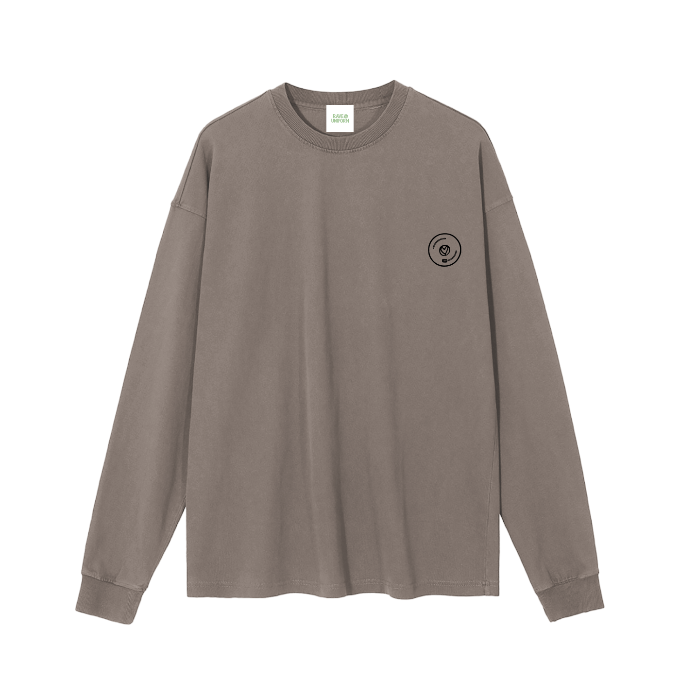 Vinyl Love Long Sleeve T-Shirt in Brown by Rave Uniform