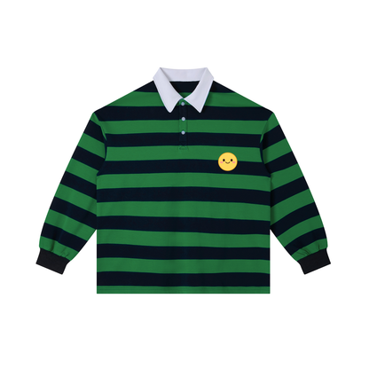 Smiley Stripe Polo Shirt