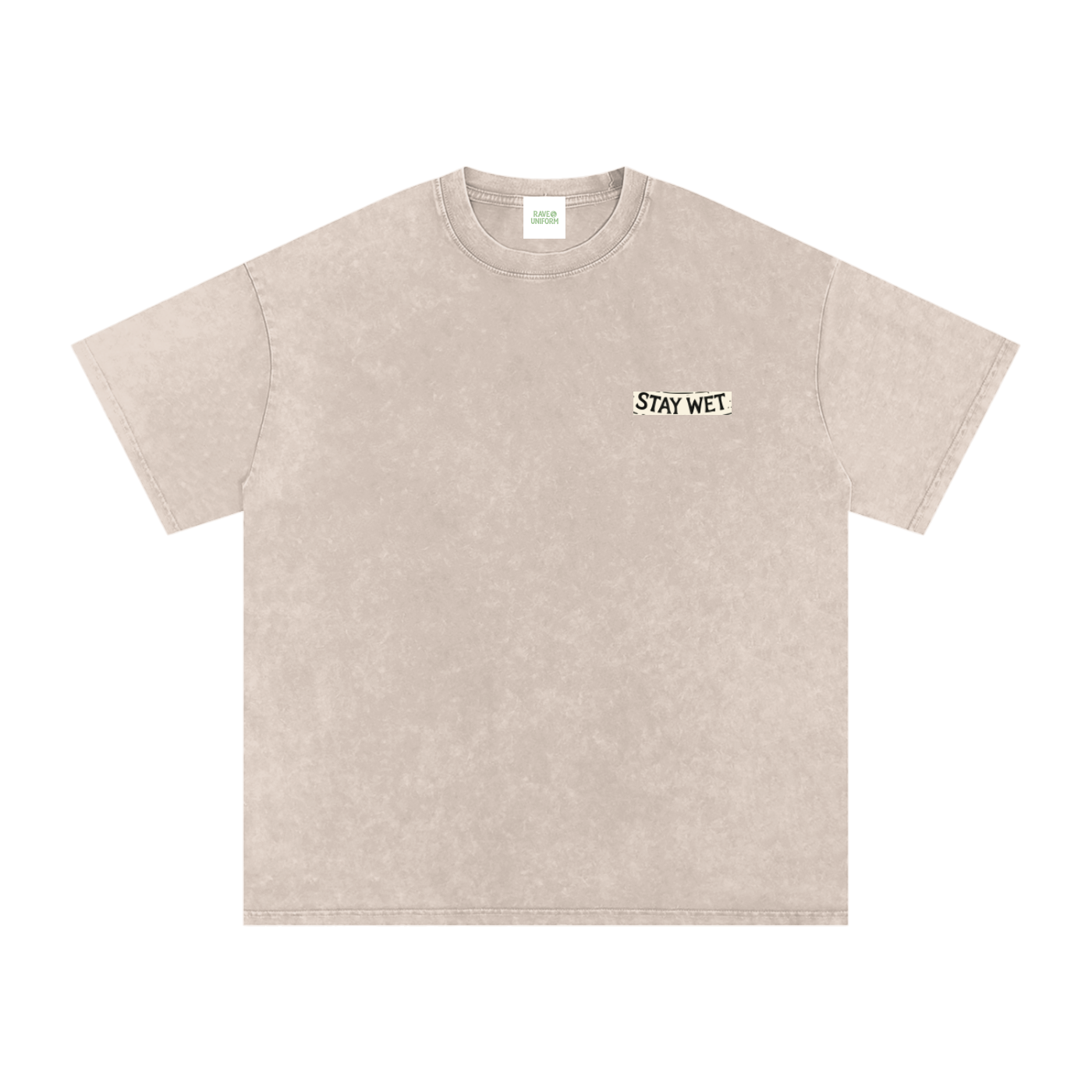 Stay Hydrate Oversized Vintage T-Shirt in Apricot by Rave Uniform