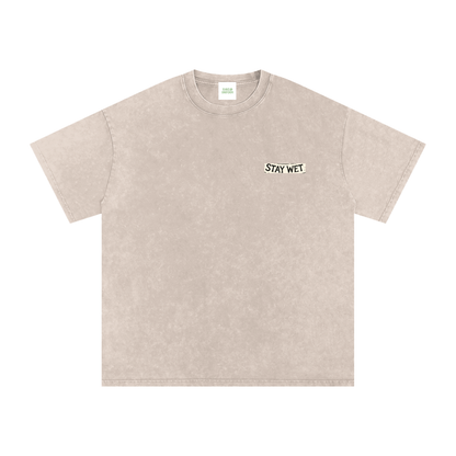 Stay Hydrate Oversized Vintage T-Shirt in Apricot by Rave Uniform