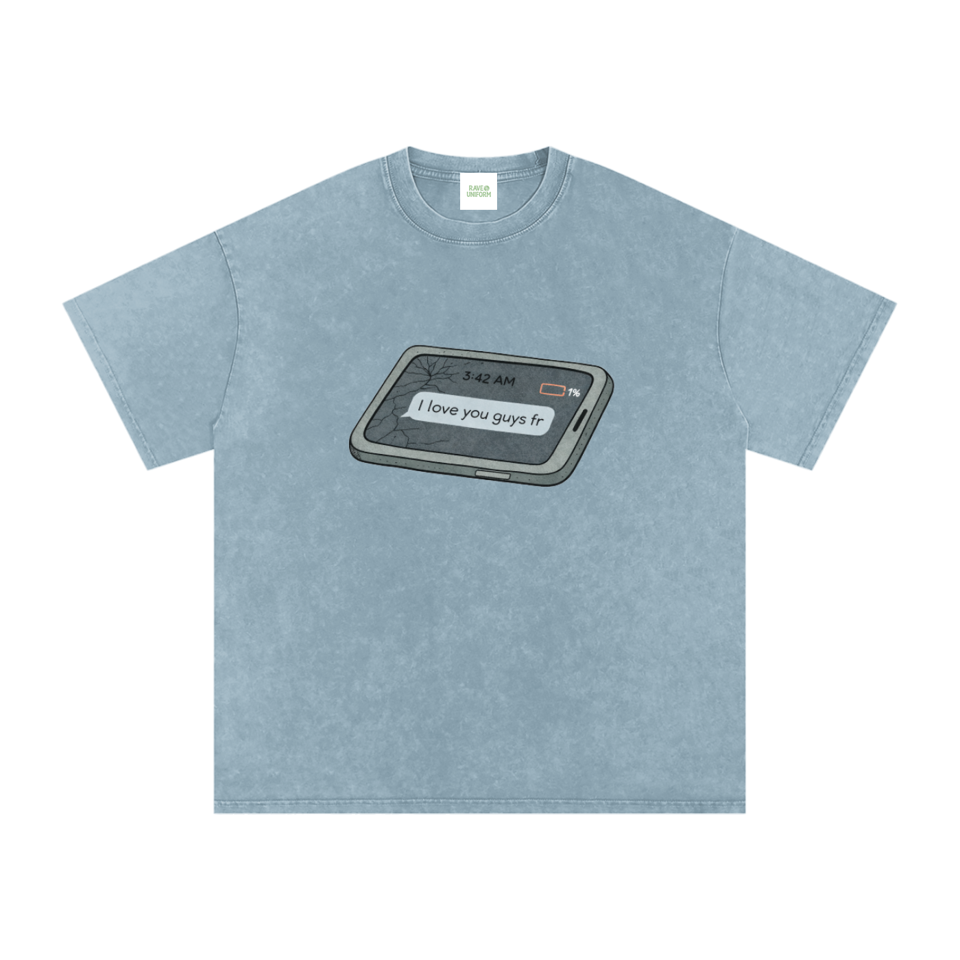Love U Oversized Vintage T-Shirt - Rave Uniform Detail View